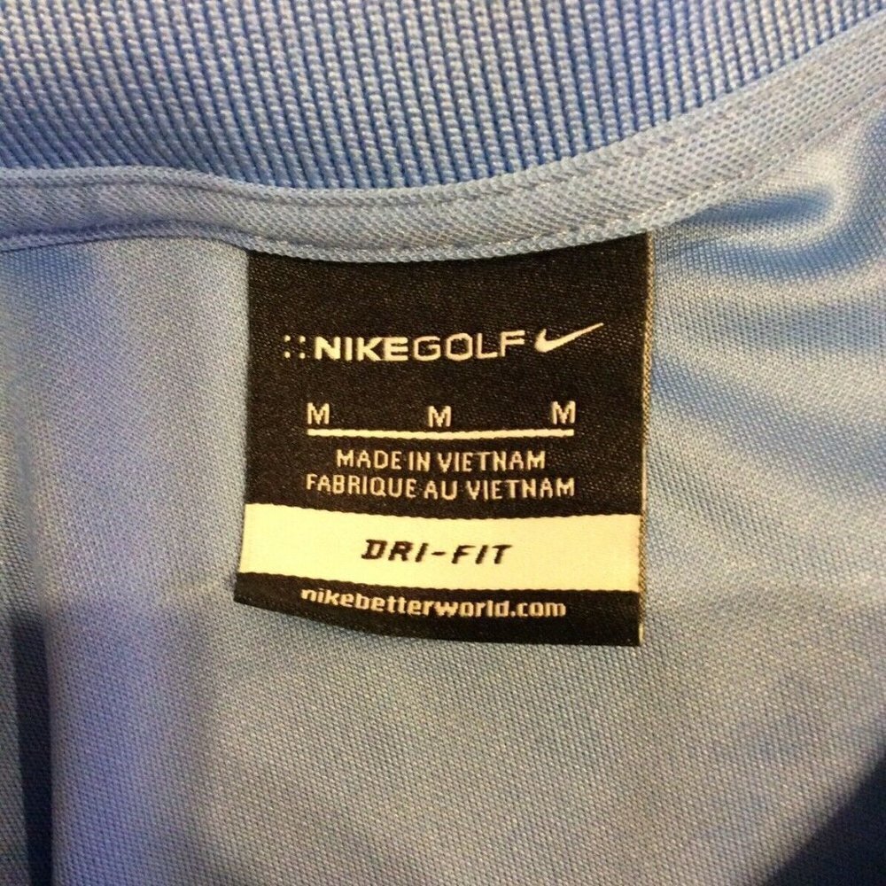 Nike Golf Dri Fit Polo Shirt Men Medium Light Blue - Picture 8 of 11